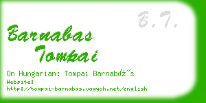 barnabas tompai business card